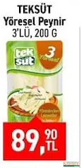 TEKSÜT YÖRESEL PEYNİR 200 G fiyat ve kampanya bilgisi